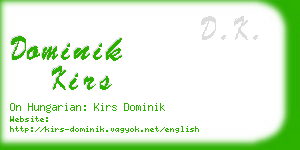 dominik kirs business card